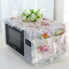 Elegant Flowers Design Microwave Oven Protective Cover Dust-proof Cover, E