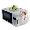 Elegant Flowers Design Microwave Oven Protective Cover Dust-proof Cover, F