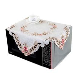 European Style Embroidered Microwave Oven Cover Microwave Protector, B