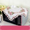 European Style Embroidered Microwave Oven Cover Microwave Protector, E