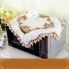 European Style Embroidered Microwave Oven Cover Microwave Protector, G