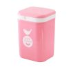 Creative Wastebasket With Cover Cute Mini Trash Bin For Home/Office-Pink
