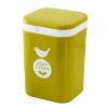 Creative Wastebasket With Cover Cute Mini Trash Bin For Home/Office-Green