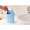 Creative Table Trash Can Mini Shake Cover Living Room/Bedroom Wastebasket-Blue