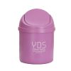 Creative Table Trash Can Mini Shake Cover Living Room/Bedroom Wastebasket-Purple