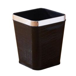 Square European Style Trash Can Home/Office Fashion Black Trash Bin-01