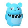 2PCS Creative Cute Mini Trash Can Office/Home Clutter Storage-Blue Bear