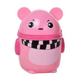 2PCS Creative Cute Mini Trash Can Office/Home Clutter Storage-Pink Bear