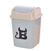 Creative Shaked-cover Trash Can Home Office Litter Bin-Blue