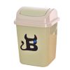 Creative Shaked-cover Trash Can Home Office Litter Bin-Green