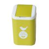 Wastebasket With Cover Cute Fashion Mini Table Trash Bin For Home/Office-Green