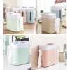 Home Table Wastebasket Tissue Box Dual Function Design Mini Trash Bin Can-Pink