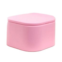 Press Design CleanMini Trash Bin With Cover For Home/Office-Pink