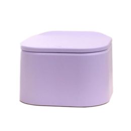 Press Design Clean Table Wastebasket Mini Trash Bin With Cover For Home/Office-Purple