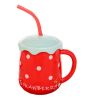 Funny Ceramic Mugs Pretty Tea Mugs Cool Coffee Cups Porcelain Mugs Strawberry