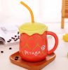 Funny Ceramic Mugs Pretty Tea Mugs Cool Coffee Cups Porcelain Mugs Pitaya