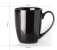 Lovely Ceramic Cup Coffee Tea Mugs Simple Milk Cup, Black