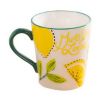 Hand Painted Colorful Glaze Simple Retro Ceramic Cup Couple Cup Summer Lemon Mug