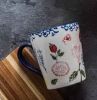 Hand Painted Colorful Glaze Creative Porcelain Cup Couple Cup Happy Ladybugs Mug