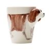 3D Hand-painted Terrier Ceramic Mug With Cover Scoop Couple Water Cup Coffee Mug