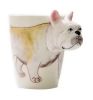 3D Hand-painted Big Bulldog Ceramic Cup With Cover Spoon Couple Tea Cup Milk Mug