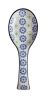 European Retro Ceramic Underglaze Color Home Snack Plate, Blue Flowers Spoon Pad
