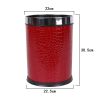 Round Wastebasket Waste Bin, 8.86 (Diameter) x 12.01 (Height)Inch, Red#2