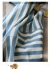 Linen Simple Adult Kitchen Clean Apron Cute Striped Small Fresh Apron Light Blue