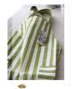 Linen Cloth Simple Adult Kitchen Clean Apron Cute Striped Shop Apron Grass Green