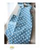 Linen Cloth Fashion Adult Kitchen Clean Apron Lovely Wave Point Apron Light Blue