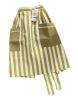 Linen Cloth Adult Kitchen Clean Apron Small Fresh Stripe Skirt Apron Grass Green