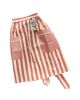 Linen Simple Adult Kitchen Clean Apron Small Fresh Striped Skirt Apron Light Red