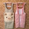 Couple Creative Fashion Thining Waterproof Aprons Adult Sleeveless Apron Pig Red