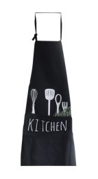 Nordic Style Cotton Aprons Anti-oil Clean Aprons Home Work Clothes Black Kitchen