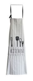 Nordic Cotton Apron Anti-oil Clean Aprons Home Work Clothes Striped Gray Kitchen