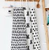 Nordic Cotton Aprons Anti-oil Clean Apron Home Shop Work Clothes Black Plus Sign