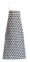 Nordic Cotton Aprons Anti-oil Clean Aprons Home Shop Work Clothes Black Triangle
