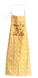 Nordic Style Cotton Aprons Anti-oil Clean Apron Home Work Clothes Yellow Lattice