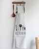 Nordic Style Cotton Aprons Anti-oil Clean Aprons Home Work Clothes White Kitchen