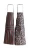 2 Pack Waterproof Oil-proof Aprons For Kitchen Black Red Stripes + Cookers Style