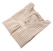 Japanese-style Cotton Long-sleeve Plaid Apron Kitchen Home Anti-Oil Smock, Khaki