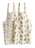 2 Pcs Cute Cactus And Small Fish Pattern Aprons Couple Home Antifouling Overalls