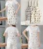 2 Pcs Cute Cactus And Small Fish Pattern Aprons Couple Home Antifouling Overalls