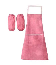 Kitchen Cotton Aprons Cute Adult Apron With A Pair Of Sleeves #6