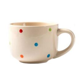 450MLCute Dot Office/Household Ceramics Milk Cup Tea Cup Coffee Mugs, Beige