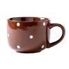 450MLCute Dot Office/Household Ceramics Milk Cup Tea Cup Coffee Mugs, Brown