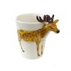 Lovely Unique 3D Coffee Milk Tea Ceramic Mug Cup With Deer Cup Case Best Gift