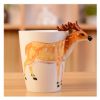 Lovely Unique 3D Coffee Milk Tea Ceramic Mug Cup With Deer Cup Case Best Gift