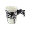Lovely Unique 3D Coffee Milk Tea Ceramic Mug Cup With Zebra Cup Case Best Gift