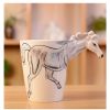 Lovely Unique 3D Coffee Milk Tea Ceramic Mug Cup With Horse Cup Case Best Gift